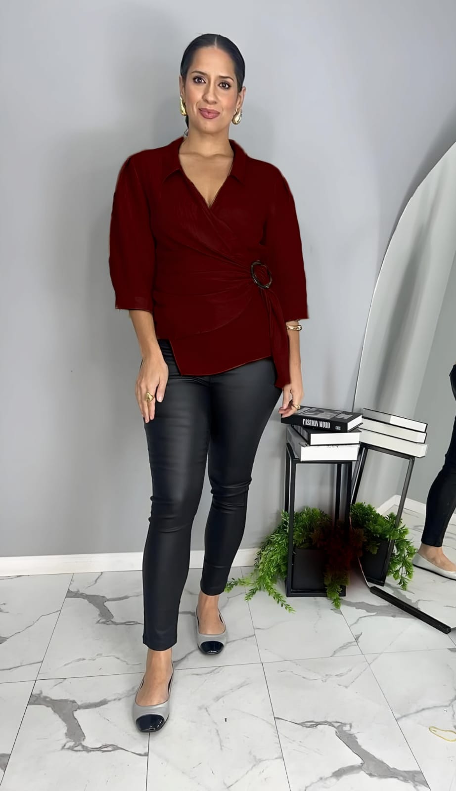 Blusa de Amarração Em Linho com Argola
