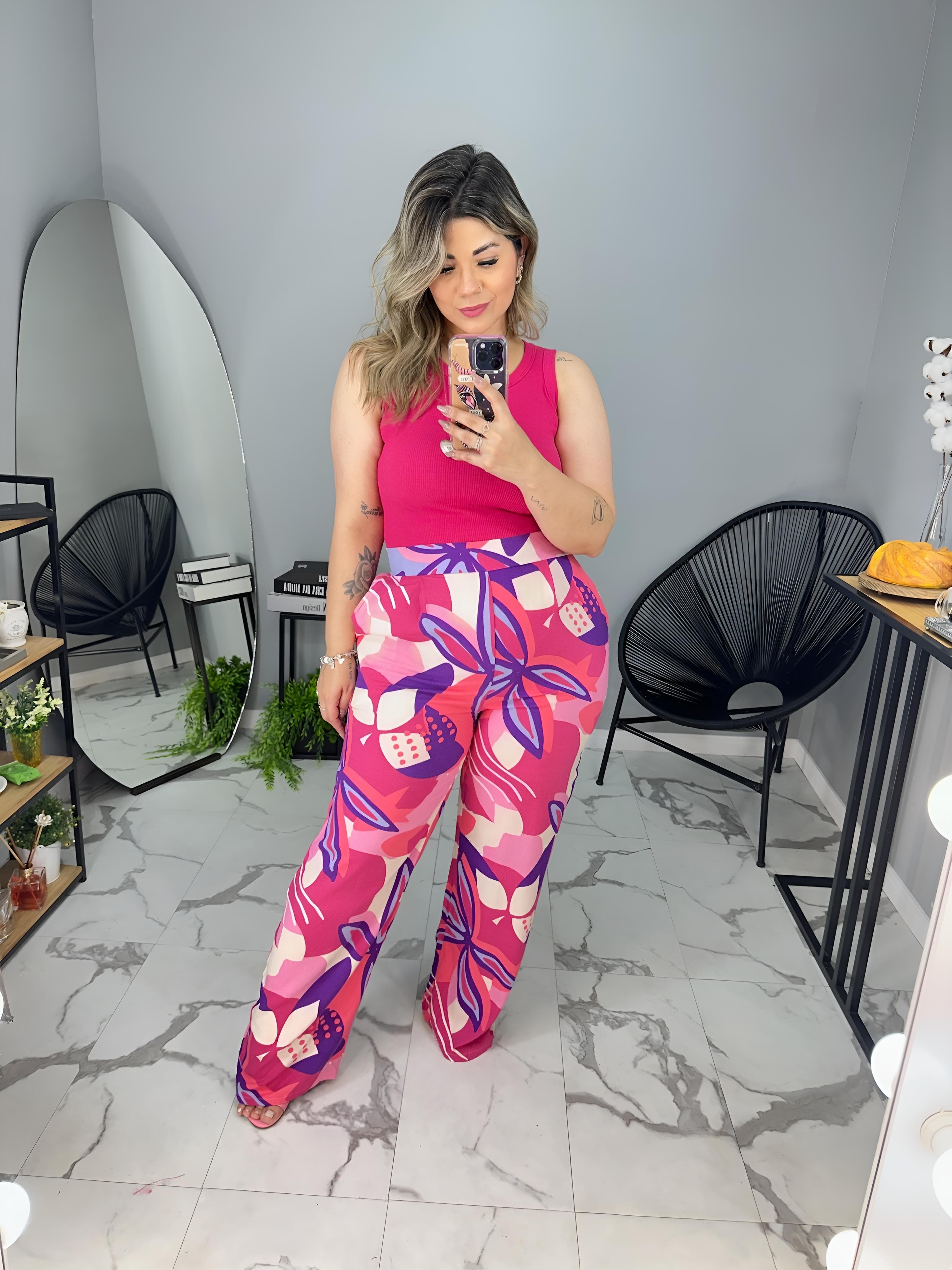 Pantalona estampada regular